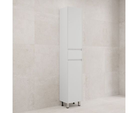 Пенал Style Line Лима 36 напольный 1 ящик 2 створки PLUS эмаль белый матовый_