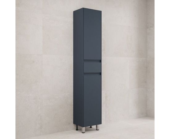 Пенал Style Line Лима 36 напольный 1 ящик 2 створки PLUS эмаль графит_