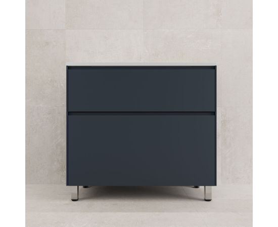 Тумба напольная Style Line ЛИМА 90 эмаль под раковину LINE 90 2 ящика PLUS графит_