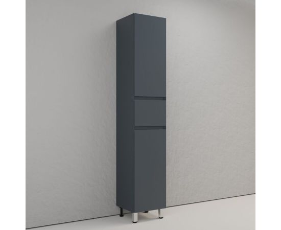 Пенал напольный Style Line Манхэттен 36 эмаль 1 ящик 2 створки PLUS графит_