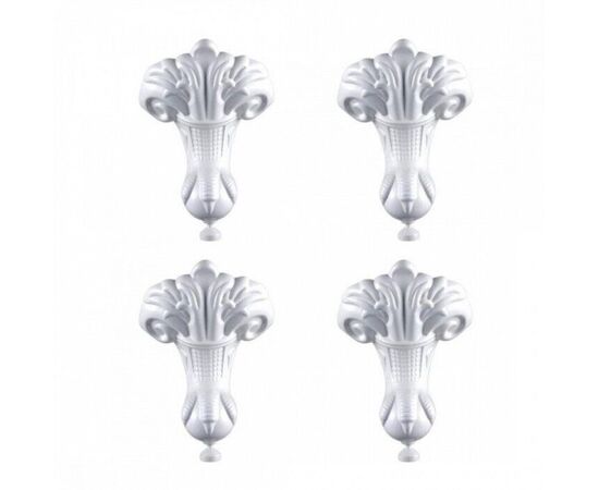 Ножки декоративные для отдельностоящей ванны Delice Vintage Белые комплект 4 шт_