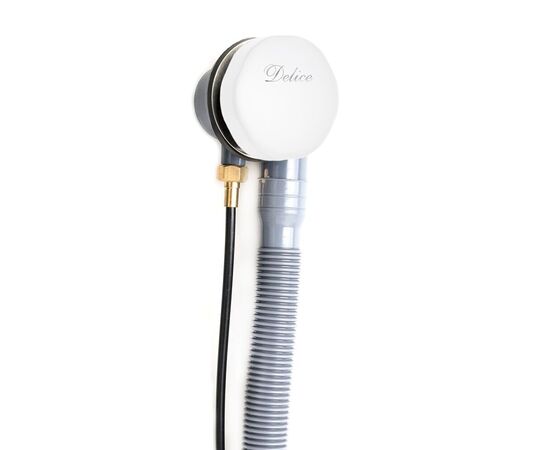 Слив-перелив полуавтомат белый глянцевый Delice_, изображение 2