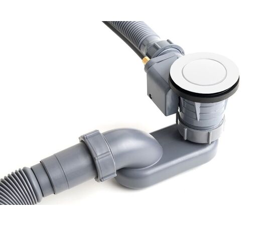 Слив-перелив полуавтомат белый глянцевый Delice_, изображение 3