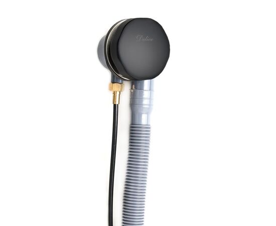 Слив-перелив полуавтомат черный матовый Delice_, изображение 2