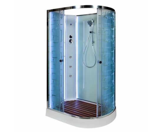 Душевая кабина DTO EM1512 N L LED с гидромассажем_