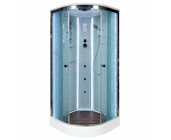 Душевая кабина DTO EM1510 LED с гидромассажем_