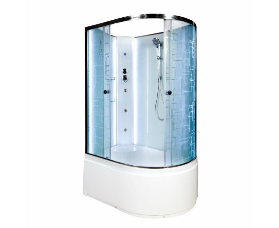 Душевая кабина DTO EM4512 N L LED с гидромассажем_