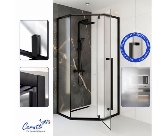Душевое ограждение Ceruttispa C3AF 90x90x195 см_, изображение 4