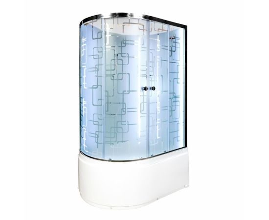 Душевая кабина DTO EM4512 N R LED с гидромассажем_, изображение 2