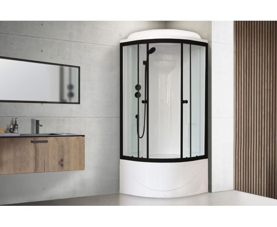 Душевая кабина Royal Bath 90BK1-T-BL 90х90х217 прозрачное стекло_, изображение 2