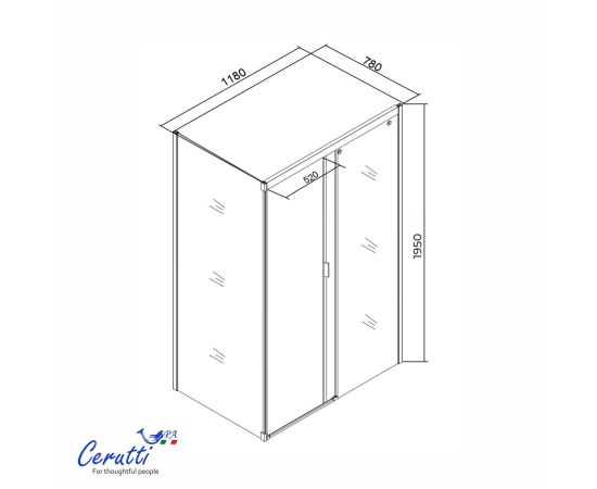 Душевое ограждение Ceruttispa MARBELLA 120BF R 120x80x190 см_, изображение 7