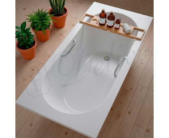 Ванна из литьевого мрамора Delice Bravo 180х80 матовая с ручками Хром DLR330001R-M_, изображение 14