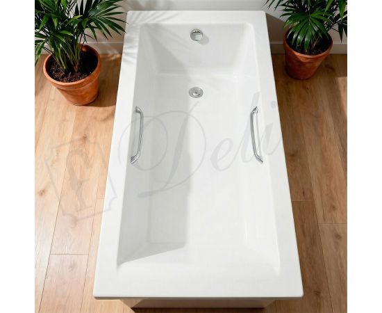 Ванна из литьевого мрамора Delice Diapason 180х80 матовая с ручками Хром DLR330009R-M_, изображение 18