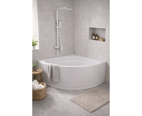 Ванна TIMO DORA130-SET 1300х1300х610 в сборе на раме с экраном_, изображение 5