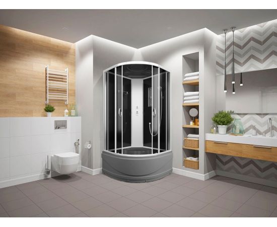 Душевая кабина ERLIT ER3509TP-C4-RUS_GRAY 900х900х2150_, изображение 2