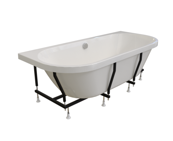 Ванна TIMO KERRI1880-SET 1800х800х630 в сборе на раме с экраном_, изображение 2