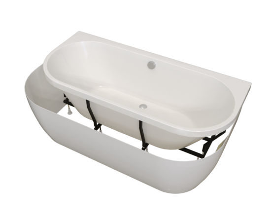 Ванна TIMO KERRI1770-SET 1700х700х630 в сборе на раме с экраном_, изображение 3