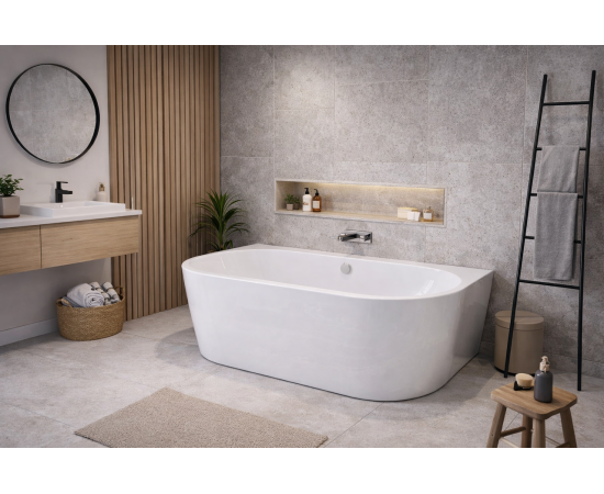 Ванна TIMO KERRI1880-SET 1800х800х630 в сборе на раме с экраном_, изображение 4