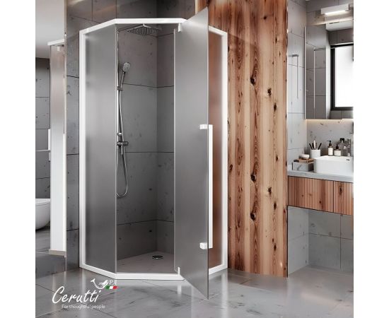 Душевое ограждение Ceruttispa C3AWF 90x90x195 см_, изображение 2