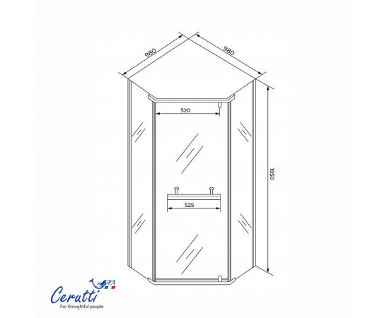 Душевое ограждение Ceruttispa CHIKA ZP101BF 100x100x195 см_, изображение 7