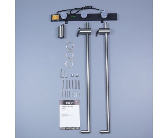 Полотенцесушитель электрический ABBER Charme AH4002BST сталь брашированная_, изображение 3