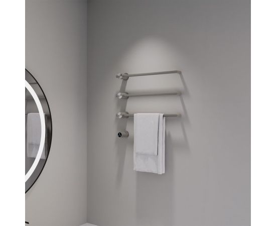 Полотенцесушитель электрический ABBER Charme AH4003BST сталь брашированная_, изображение 2