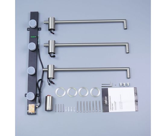 Полотенцесушитель электрический ABBER Charme AH4003BST сталь брашированная_, изображение 3