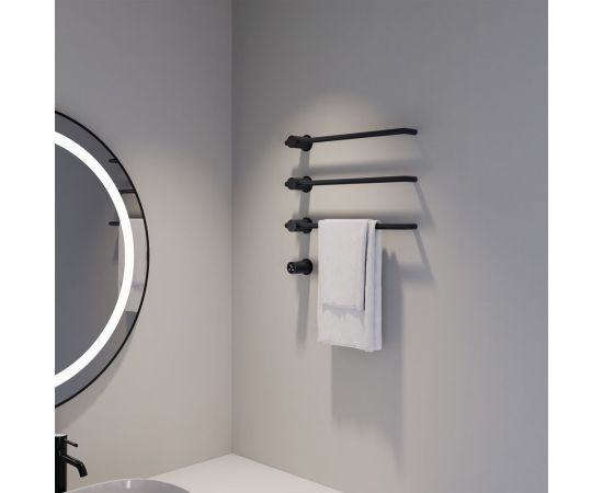 Полотенцесушитель электрический ABBER Charme AH4003MB черный матовый_, изображение 2