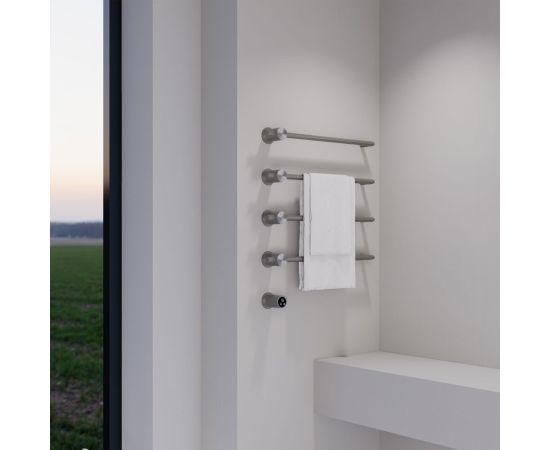 Полотенцесушитель электрический ABBER Charme AH4004BST сталь брашированная_, изображение 2