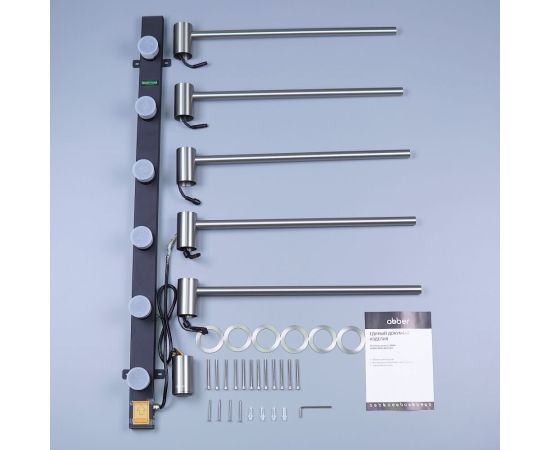 Полотенцесушитель электрический ABBER Charme AH4005BST сталь брашированная_, изображение 3