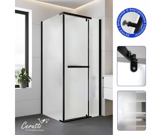Душевое ограждение Ceruttispa MIMI ZQ91BF 90x90x195 см_, изображение 3