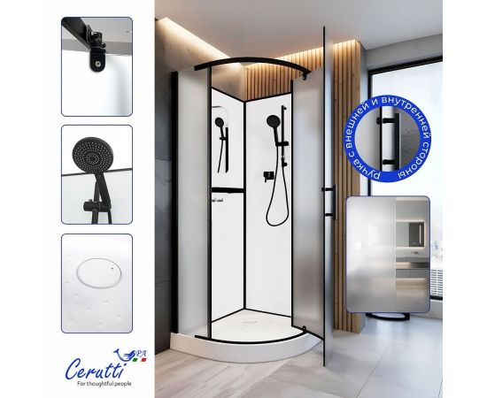 Душевая кабина Ceruttispa KORRA90BF 90x90x205_, изображение 4