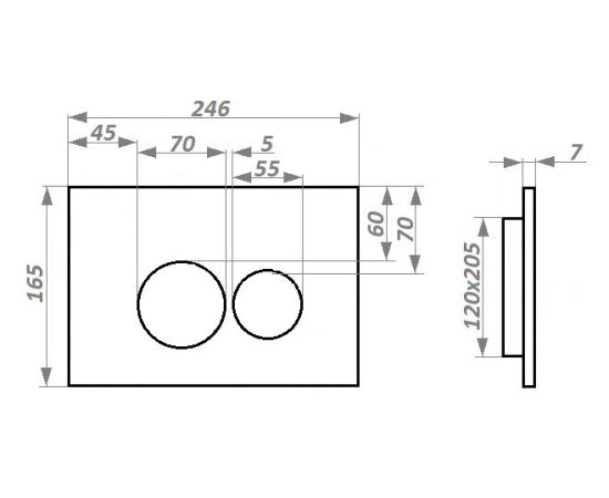 Кнопка Ceruttispa CR05MG смыва для инсталляций из нержавеющей стали матовое золото_, изображение 3