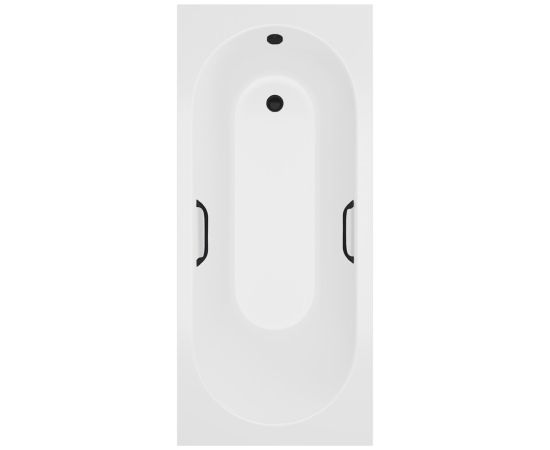 Ванна из литьевого мрамора Delice Bravo 190х90 матовая с черными ручками DLR330039RB-M_, изображение 21