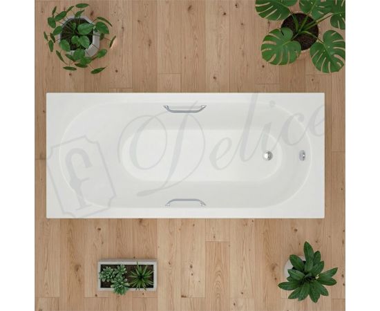 Ванна из литьевого мрамора Delice Bravo 170х70 матовая с ручками Хром DLR330034R-M_, изображение 16