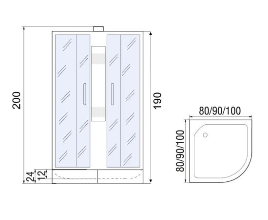 Душевая кабина River NARA ECO Б/К 90/24_, изображение 4