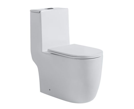 Унитаз ABBER Bequem AC1137T моноблок белый безободковый смыв торнадо_