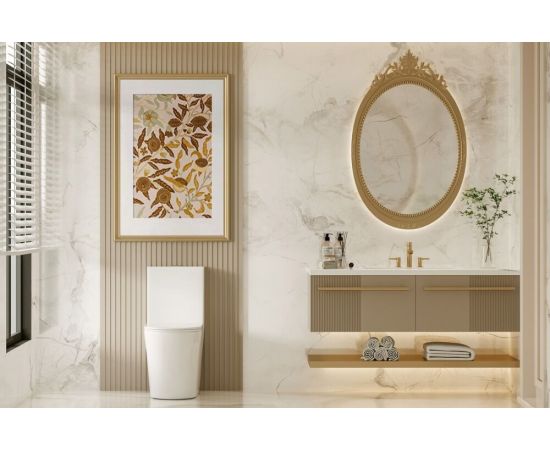 Унитаз ABBER Bequem AC1137T моноблок белый безободковый смыв торнадо_, изображение 6