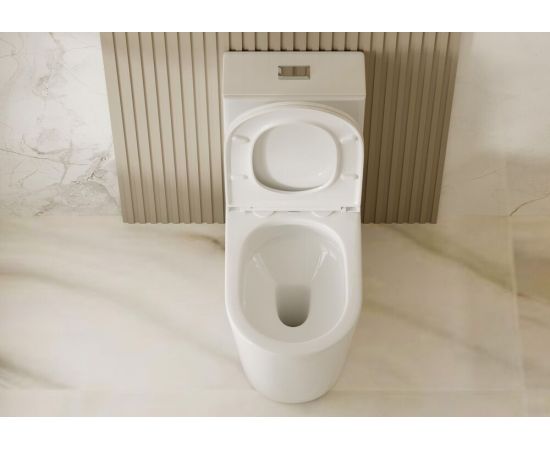 Унитаз ABBER Bequem AC1137T моноблок белый безободковый смыв торнадо_, изображение 9