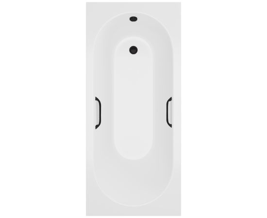 Ванна из литьевого мрамора Delice Bravo 180х70 матовая с черными ручками DLR330064RB-M_, изображение 11