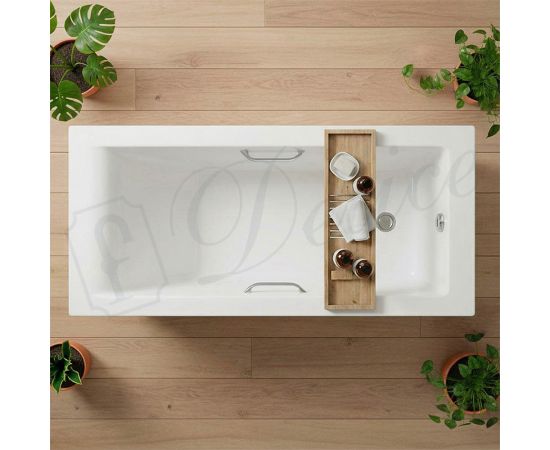 Ванна из литьевого мрамора Delice Diapason 180х75 матовая с ручками Хром DLR330065R-M_, изображение 9