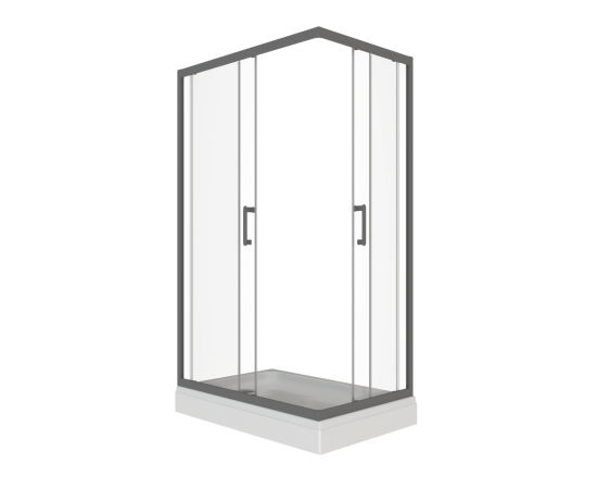 Душевое ограждение Triton Фикс-Графит 120х80 прямоугольник_, изображение 2