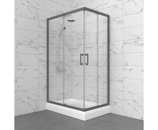 Душевое ограждение Triton Фикс-Графит 120х80 прямоугольник_, изображение 3