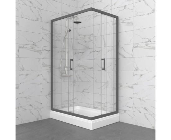 Душевое ограждение Triton Фикс-Графит 120х80 прямоугольник_, изображение 4