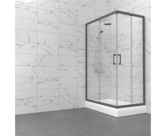 Душевое ограждение Triton Фикс-Графит 120х80 прямоугольник_, изображение 5