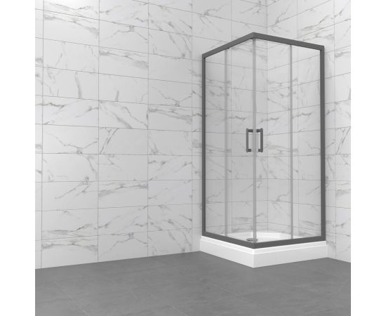 Душевое ограждение Triton Фикс-Графит 90х90 квадрат_, изображение 3