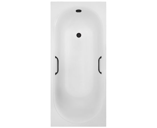 Ванна из литьевого мрамора Delice Dolce 170х70 глянцевая с черными ручками DLR330058RB-G_, изображение 11