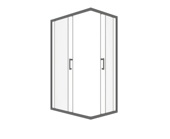 Душевое ограждение Triton Фикс-Графит 120х80 прямоугольник_, изображение 2