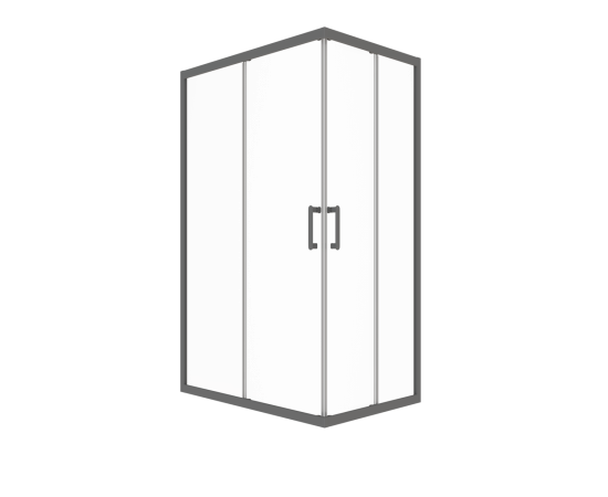 Душевое ограждение Triton Фикс-Графит 120х80 прямоугольник_