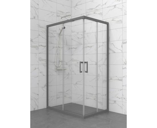 Душевое ограждение Triton Фикс-Графит 120х90 прямоугольник_, изображение 3